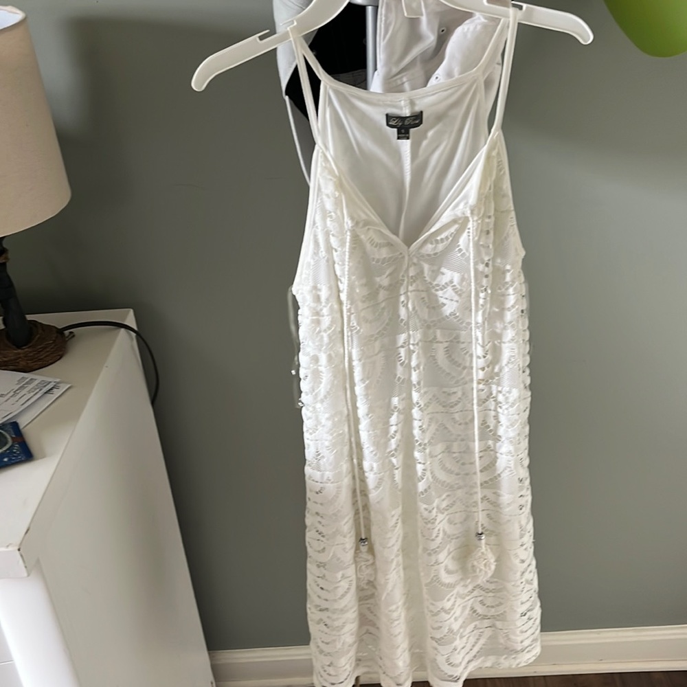 Lily Rose white spaghetti strap dress